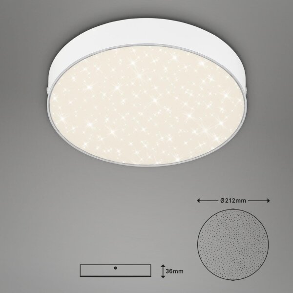 Briloner 7073-416 - LED Stropna svetilka STAR SKY LED/16W/230V pr. 21 cm bela