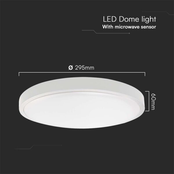 LED Kopalniška stropna svetilka s senzorjem LED/18W/230V 6500K IP44 bela