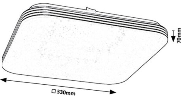 Rabalux 71180 - LED Stropna svetilka OSCAR LED/18W/230V 4000K 33x33 cm