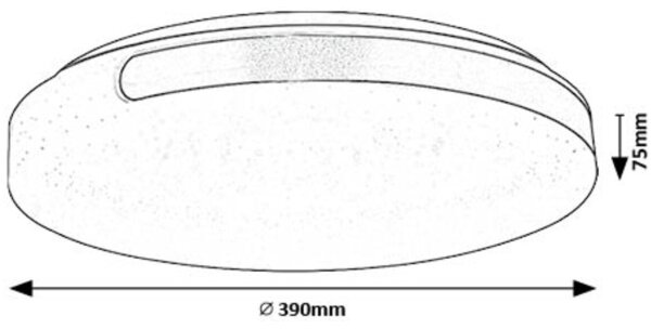 Rabalux 71085 - LED Stropna svetilka DANUTA LED/24W/230V 4000K pr. 39 cm