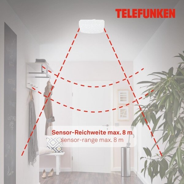 Telefunken 601906TF - LED Stropna svetilka s senzorjem LED/12W/230V 4000K