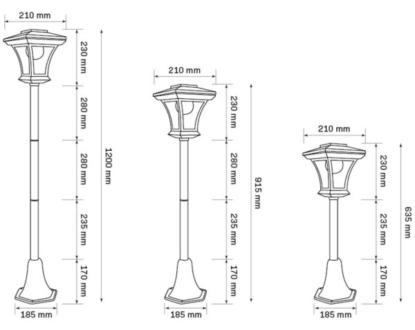 LED Solarna svetilka TIRANA LED/1,6W/5V IP44