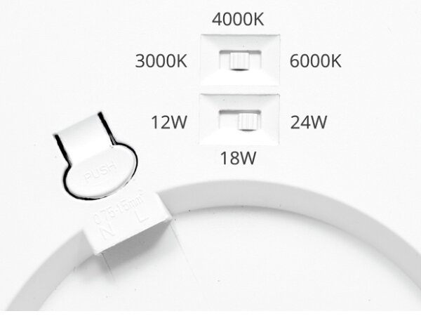 Ecolite WPCB2-24W/CR - LED Panel LEXA LED/12/18/24W/230V črna