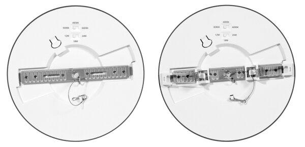 Ecolite WPCB2-24W/CR - LED Panel LEXA LED/12/18/24W/230V črna