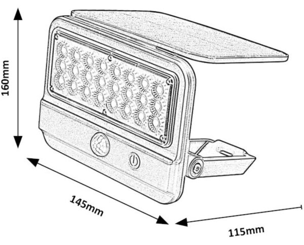 Rabalux 77040 - LED Solarna stenska svetilka FLAXTON LED/7W/3,7V IP54 črna