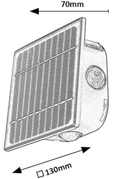 Rabalux 77034 - LED Zatemnitven solarni stenska svetilka EMMEN LED/0,5W/3,7V