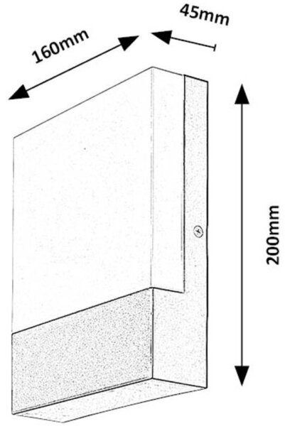 Rabalux 77097 - LED Zunanja stenska svetilka GIMONE LED/10W/230V IP44 črna