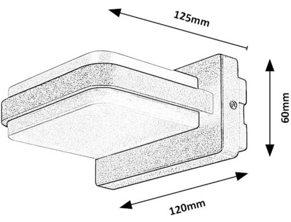 Rabalux 77061 - LED Zunanja stenska svetilka GENDT LED/12W/230V IP44 črna