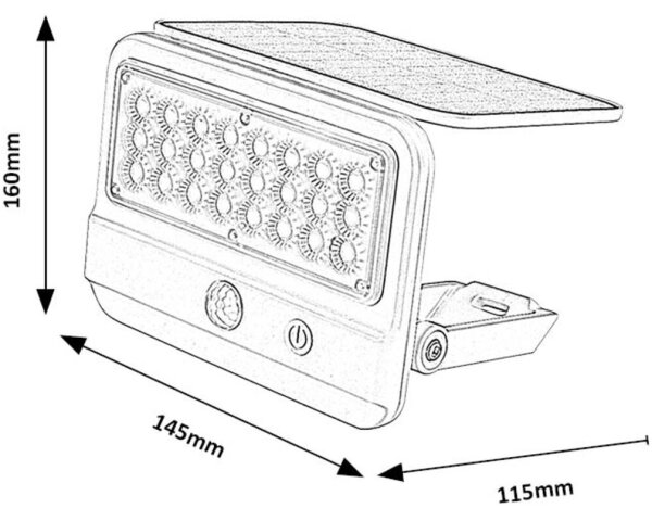 Rabalux 77090 - LED Solarna stenska svetilka FLAXTON LED/7W/3,7V IP54 bela