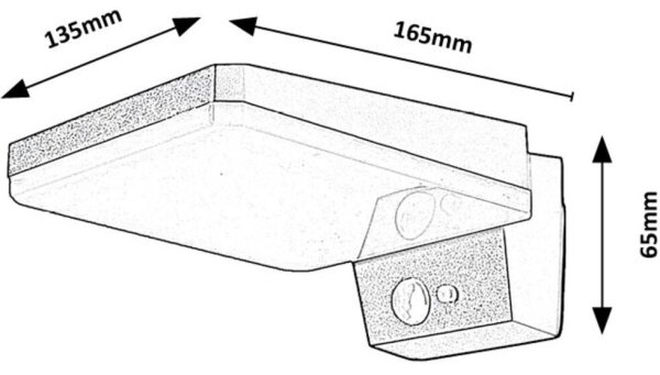 Rabalux 77078 - LED Solarna stenska svetilka LASSET LED/4,4W/3,7V IP54 črna