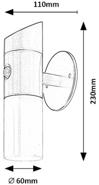 Rabalux 77030 - LED Solarna stenska svetilka LUTTO LED/1W/3,7V IP44 črna