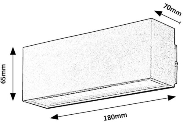 Rabalux 77075 - LED Zunanja stenska svetilka MATARO LED/10W/230V IP54 črna