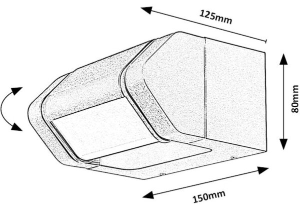 Rabalux 77103 - LED Zunanja stenska svetilka MEDNA LED/8W/230V IP54 antracit