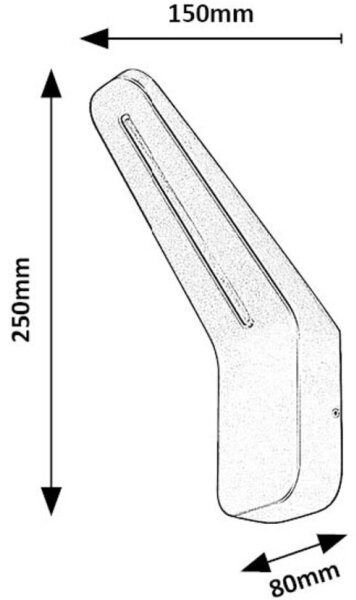 Rabalux 77051 - LED Zunanja stenska svetilka OGNON LED/8W/230V IP54