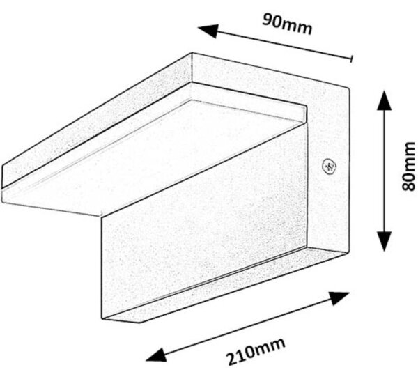 Rabalux 77092 - LED Zunanja stenska svetilka ZARAGOZA LED/10W/230V IP54 črna