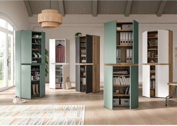 Livetastic Garderobna Omara Scarpa, Bela, 2 Kos