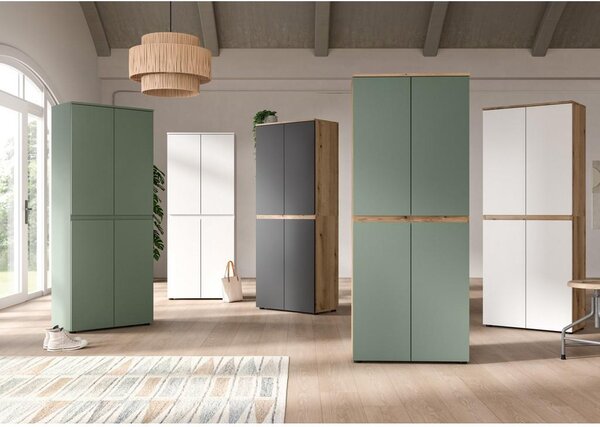 Livetastic Garderobna Omara Scarpa, Bela, 2 Kos