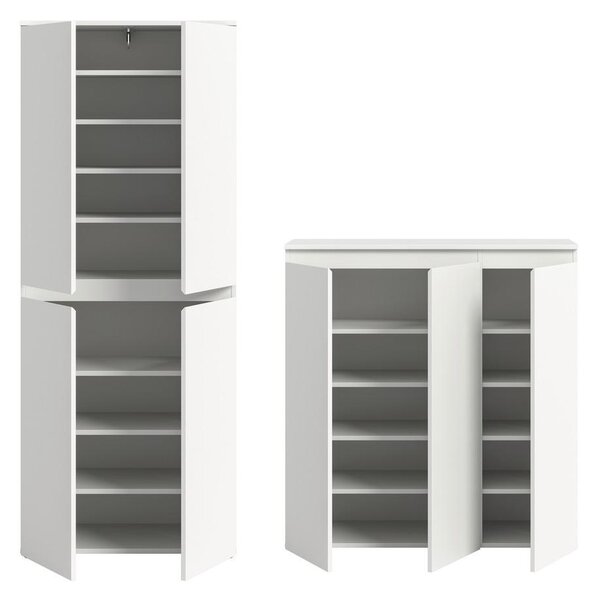 Livetastic Garderobna Omara Scarpa, Bela, 2 Kos