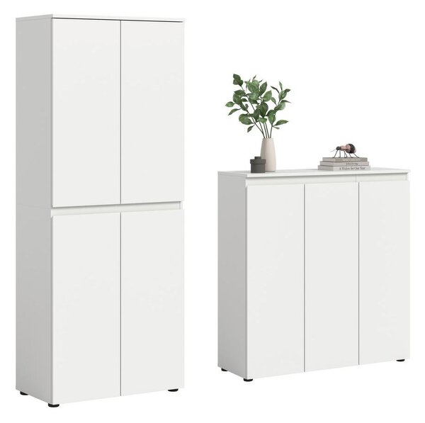 Livetastic Garderobna Omara Scarpa, Bela, 2 Kos