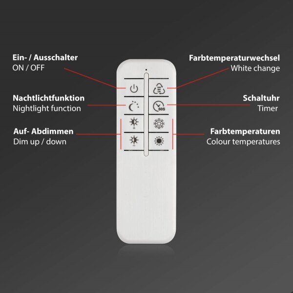 Briloner 3640-012 - LED Zatemnitvena stropna svetilka LED/25W/230V 2700-6500K + Daljinski upravljalnik