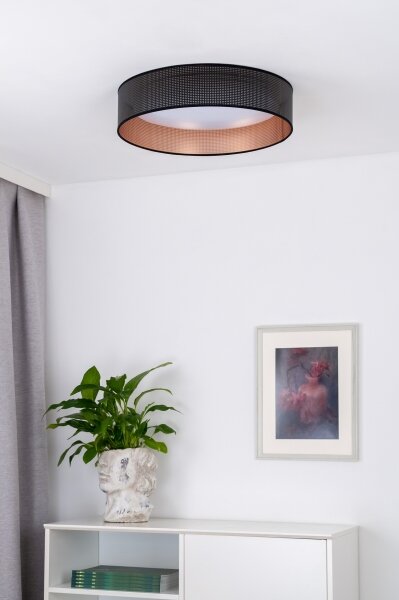 Duolla - LED Stropna svetilka ROLLER LED/24W/230V pr. 45 cm črna/baker