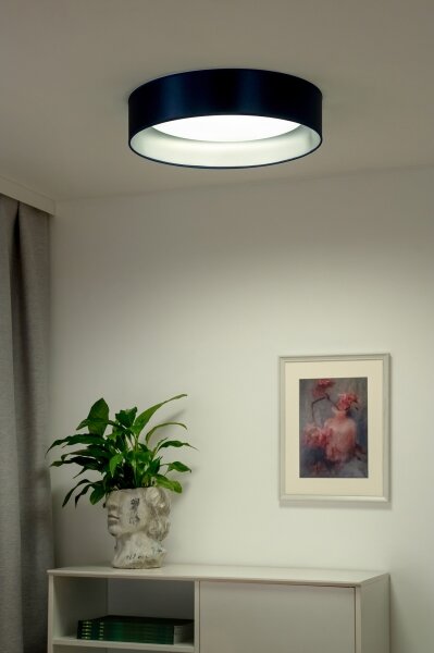 Duolla - LED Stropna svetilka ROLLER LED/24W/230V pr. 45 cm modra/srebrna