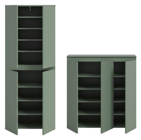 Livetastic Garderobna Omara Scarpa, Sivozelena, 2 Kos