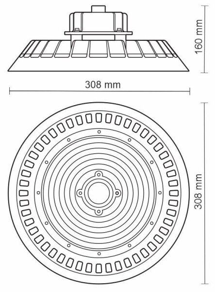 LED Industrijska svetilka UFO HIGHBAY LED/150W/230V 5000K IP65