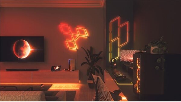 Nanoleaf NL59-E-0001LW-3P-Dodatni komplet 3xLEDRGBW Zatemnitveni trak LINES 1200-6000K Wi-Fi