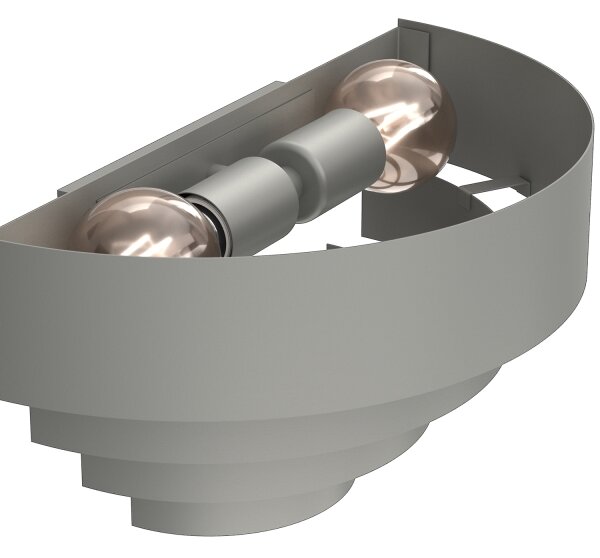 Stenska svetilka RINGS 2xE27/15W/230V siva