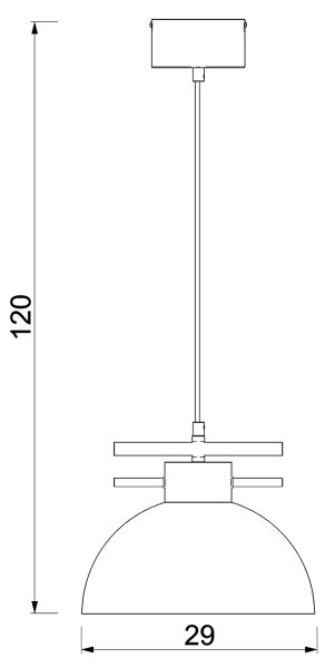 Lestenec na vrvici ESTATE 1xE27/15W/230V črna