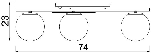 Nadgradni lestenec ORBITAL 3xE27/15W/230V bela/rjava/črna