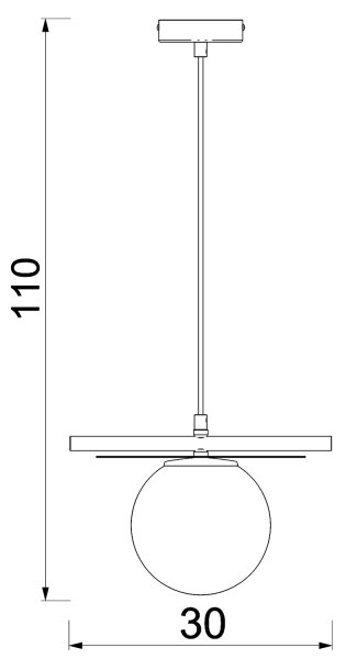 Lestenec na vrvici ORBITAL 1xE27/15W/230V bela/rjava/črna