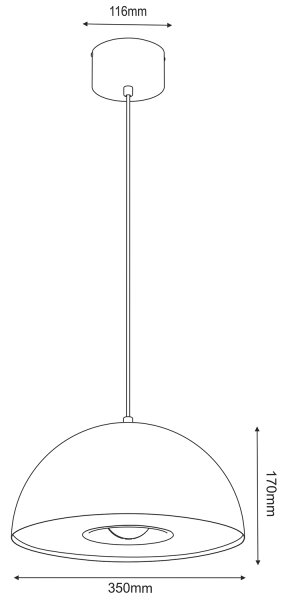 Lestenec na vrvici ELGUND 1xE27/15W/230V bela