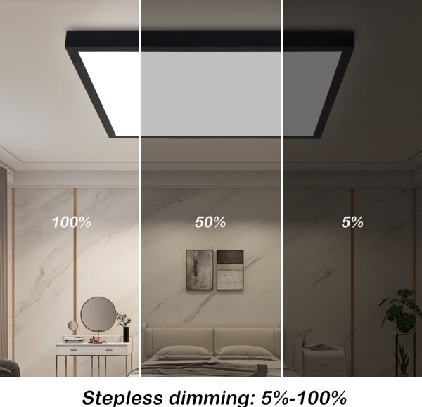 Brilagi-LED Kopalniška zatemnitvena svetilka FRAME SMART LED/50W/230V IP44 črna + Daljinski upravljalnik