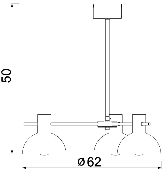 Lestenec na drogu ESTATE MINI 3xE27/15W/230V črna