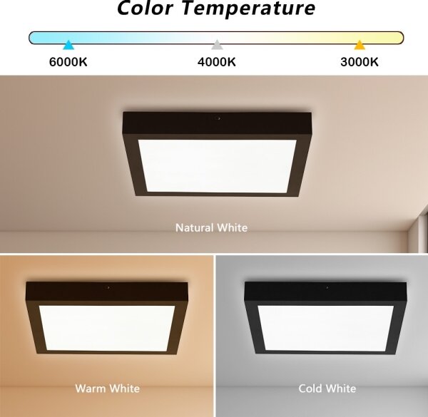 Brilagi - LED Kopalniška svetilka FRAME LED/24W/230V 3000/4000/6000K IP44 črna