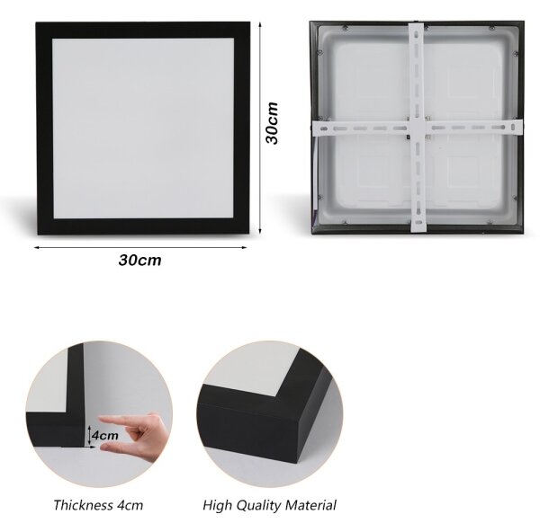 Brilagi - LED Kopalniška svetilka FRAME LED/24W/230V 3000/4000/6000K IP44 črna