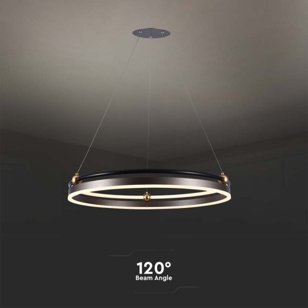 LED Lestenec na vrvici LED/30W/230V 3000K pr. 62 cm rjava