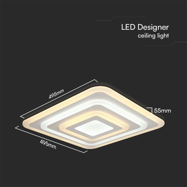 LED Zatemnitvena stropna svetilka LED/77W/230V 3000-6500K + Daljinski upravljalnik