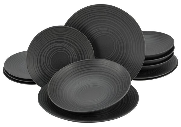 Creatable Jedilni Servis Lava Stone Black, 12-Delni