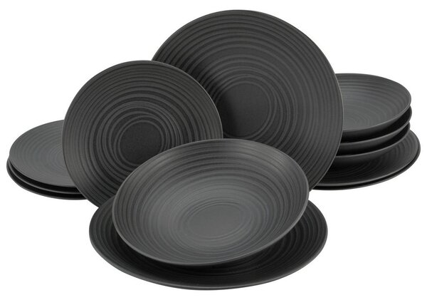 Creatable Jedilni Servis Lava Stone Black, 12-Delni