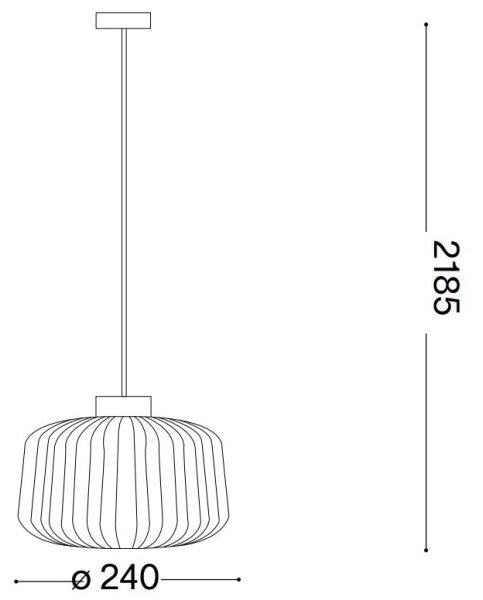 Ideal Lux - Lestenec na vrvici MINT 1xE27/60W/230V pr. 24 cm prozorna