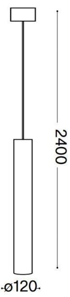 Ideal Lux - LED Lestenec na vrvici LOOK 1xGU10/10W/230V črna