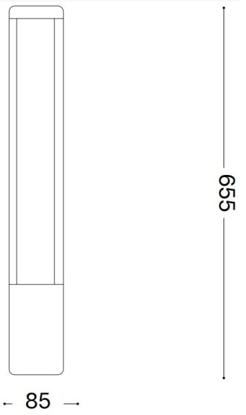 Ideal Lux - LED Zunanja svetilka TIFONE LED/8,5W/230V 65,5 cm IP65 antracit