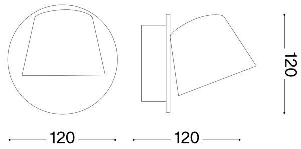 Ideal Lux - LED Stenska svetilka GIM LED/6W/230V črna