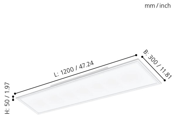 Eglo 32811 - LED Nadgradni panel SALOBRENA LED/33W/230V