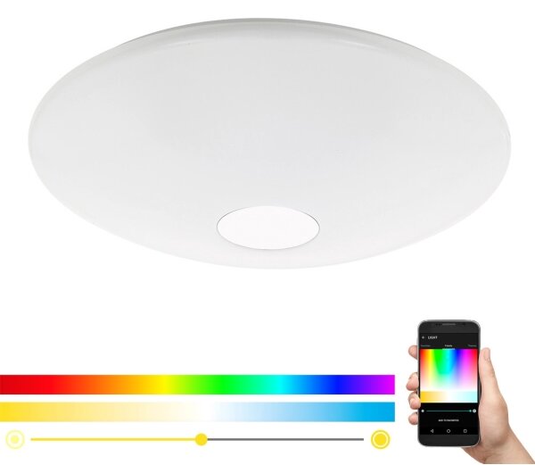 Eglo 97918 - LED RGB Zatemnitvena stropna svetilka TOTARI-C LED/34W/230V + Daljinski upravljalnik