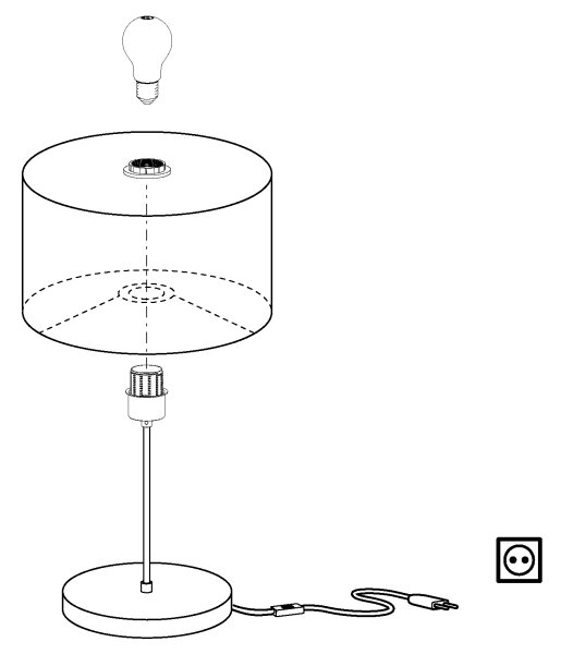 Eglo 31629 - Namizna svetilka MASERLO 1xE27/60W/230V