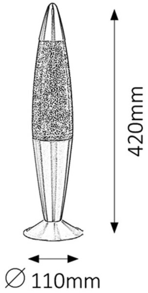 Rabalux 4113 - L svetilka GLITTER 1xE14/25W/230V